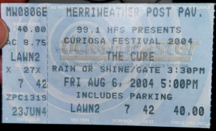 a ticket for this concert