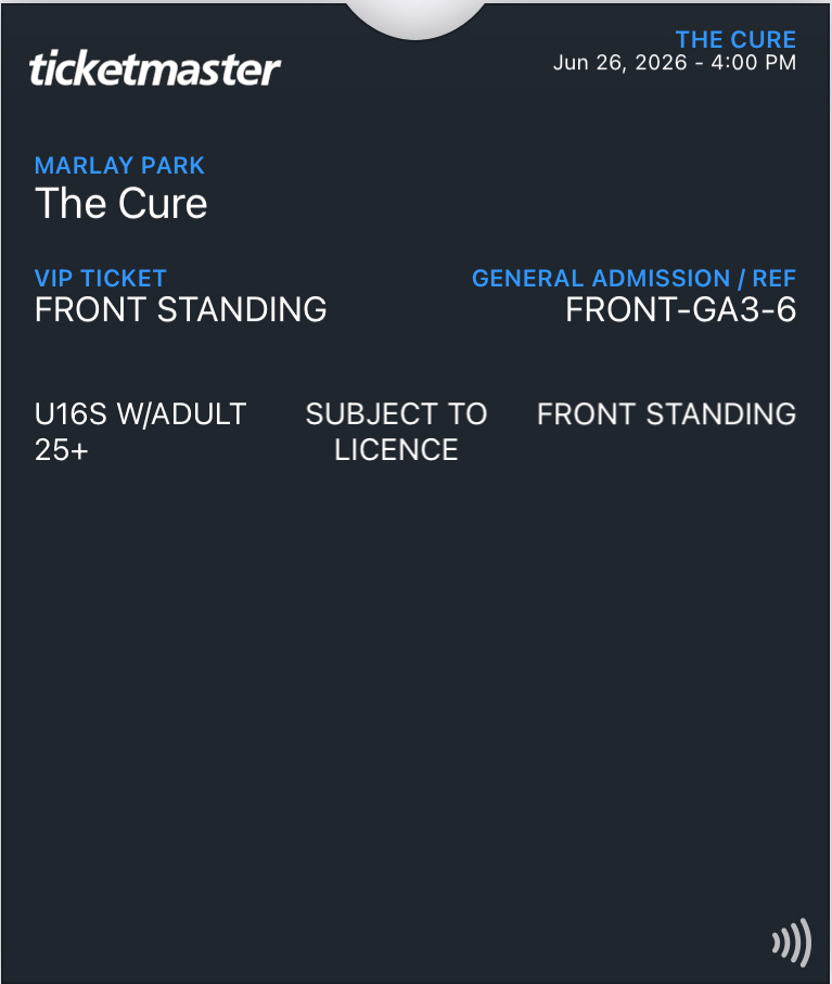 a ticket for this concert